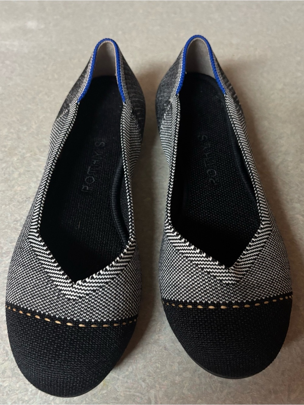 Rothy’s The Flat Gray Mist Captoe Classic Office Minimalist Preppy Ballet Flat 7